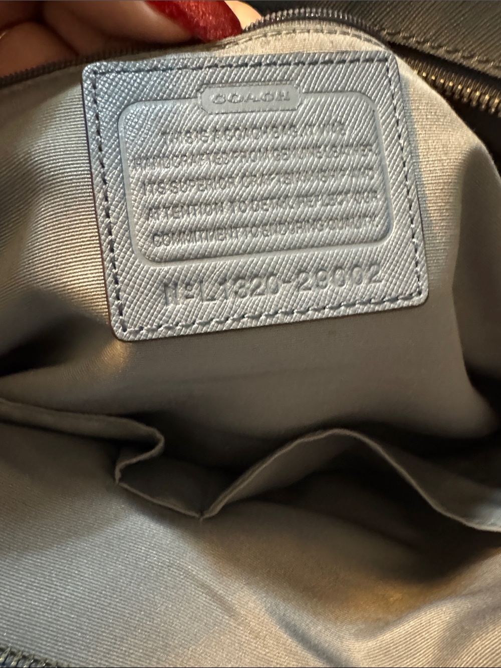 Coach Saffiano Leather Tote w/ coach dust bag - Picture 15 of 17